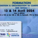 Formation GEO1 : 13/14 Avril 2024