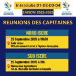 Réunions capitaines Interclubs Départementaux
